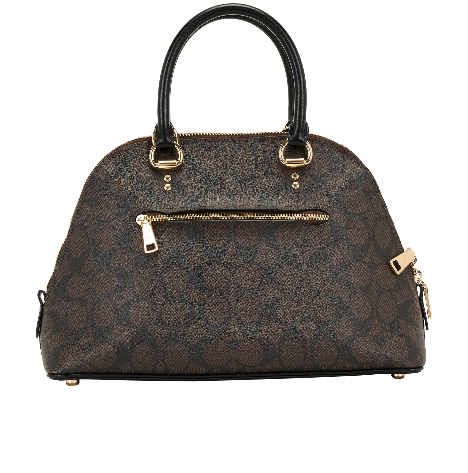Katy Satchel, &pound;190, Handbags, Brown, Canvas, Back view